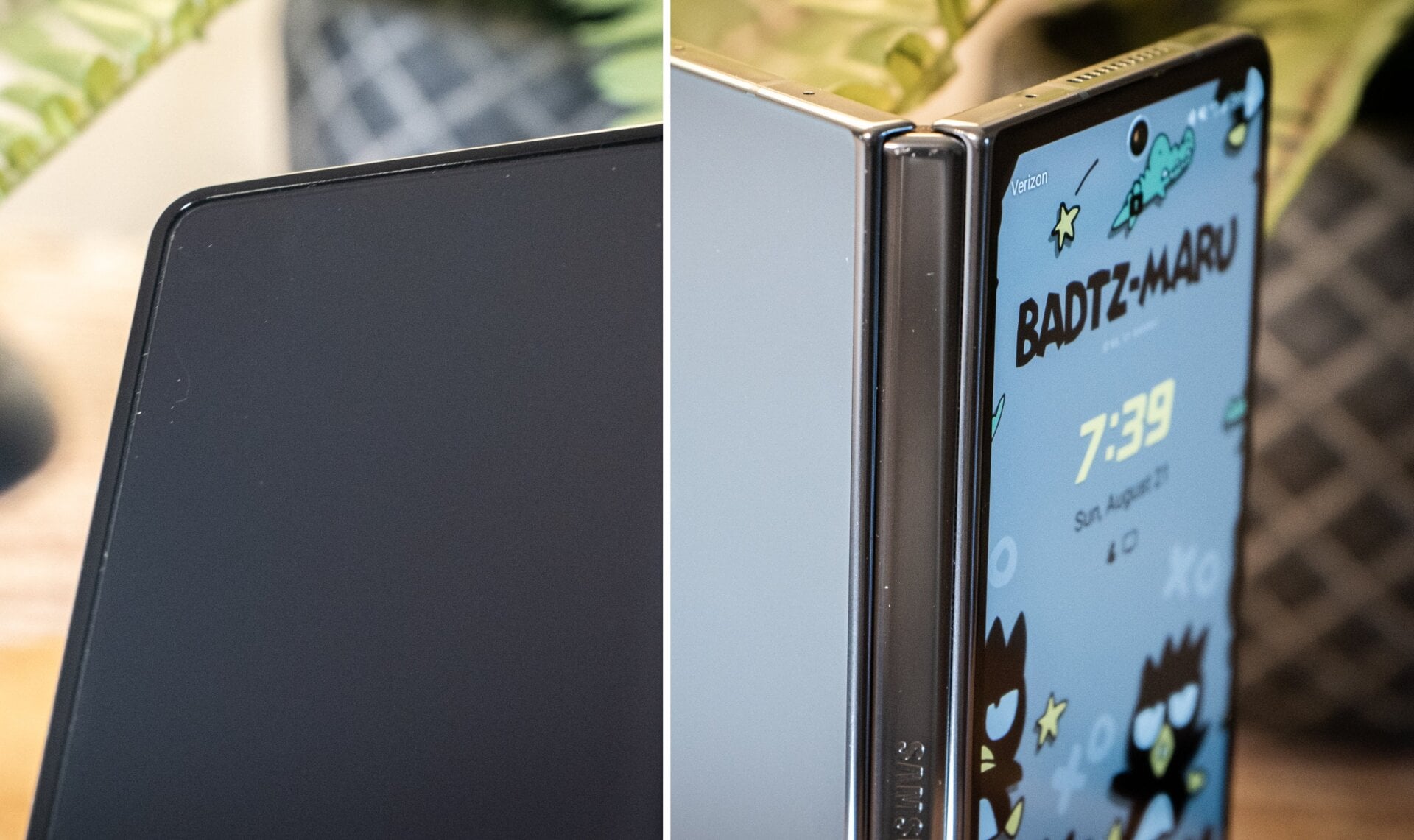 After just a week and a half of use, the Z Fold 4 showed a scratch on the interior screen overlay and wear-and-tear on the outer hinges. 