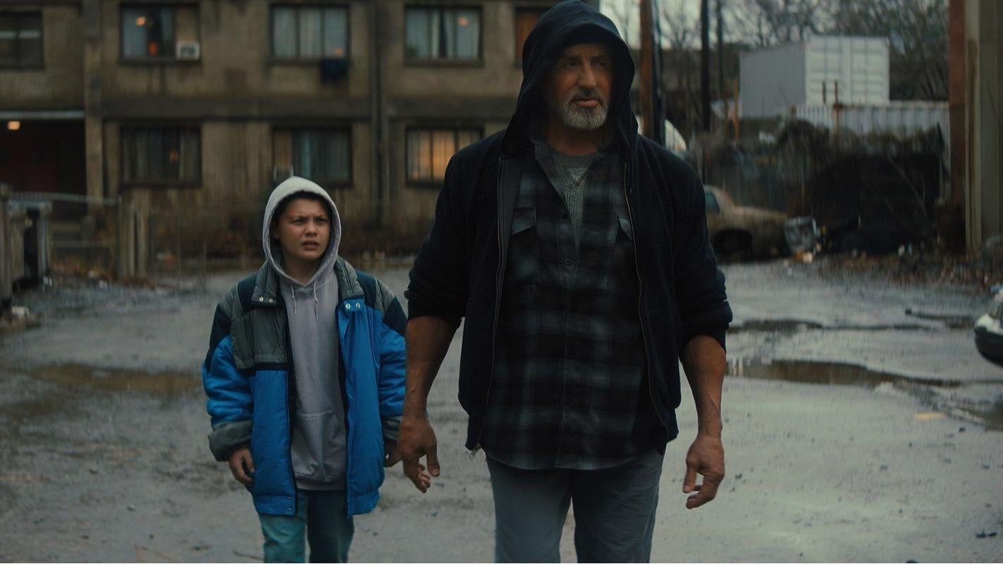 Walton and Stallone rocking some hoodies. 