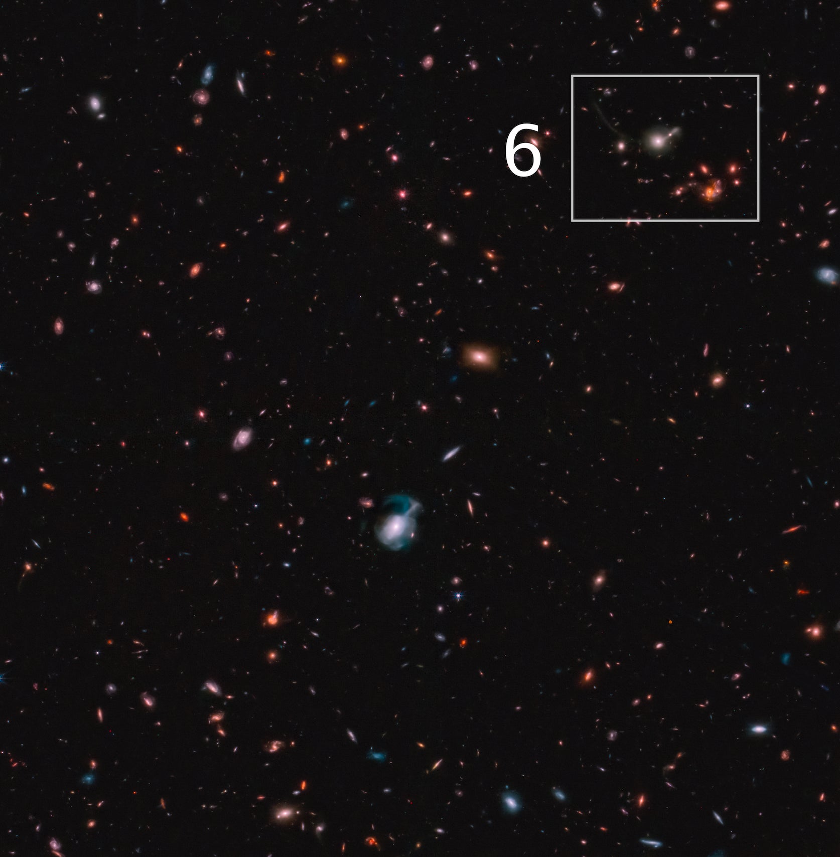 The highlight group of galaxies, in their larger context.