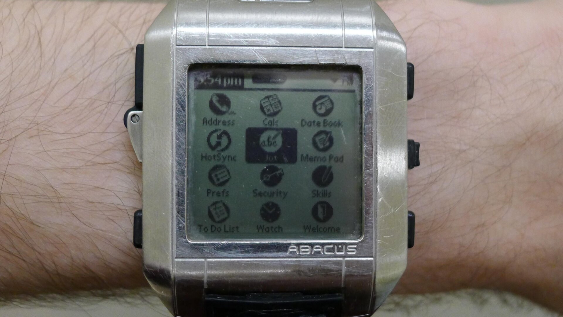 Pictured is a later version of the Fossil Wrist PDA