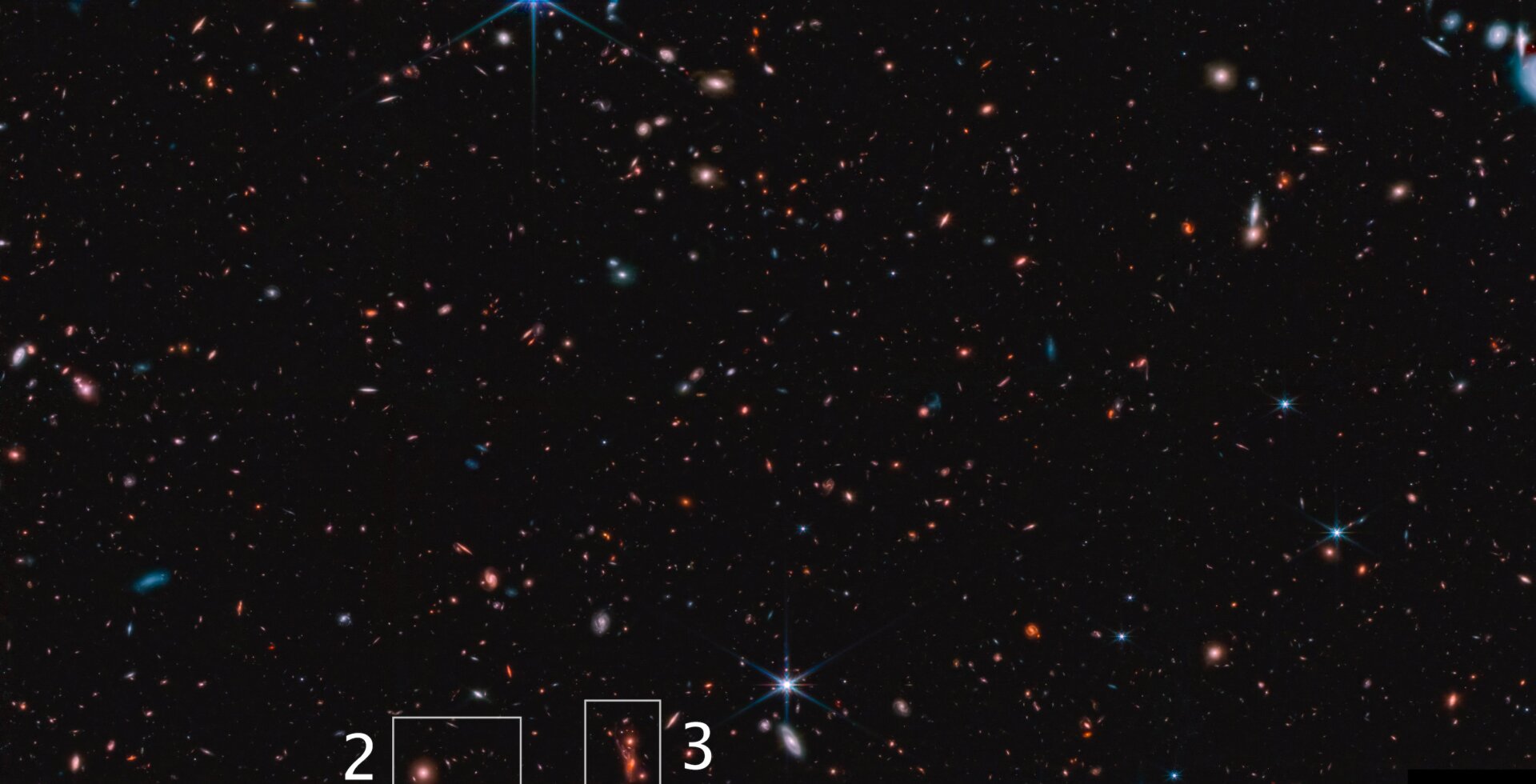 The galactic trail and the Space Kraken, at bottom.