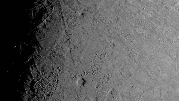 A detail of the first image snapped by Juno on its recent flyby.