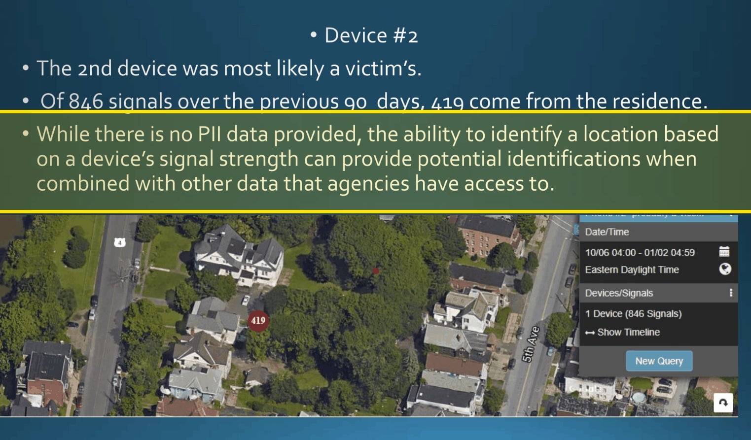 A slide deck from a presentation on Fog Reveal, obtained using public records requests.