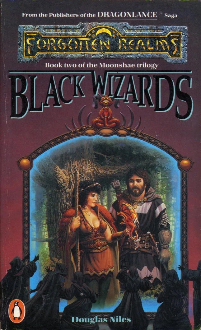 Keith Parkinson’s original cover to Black Wizards.