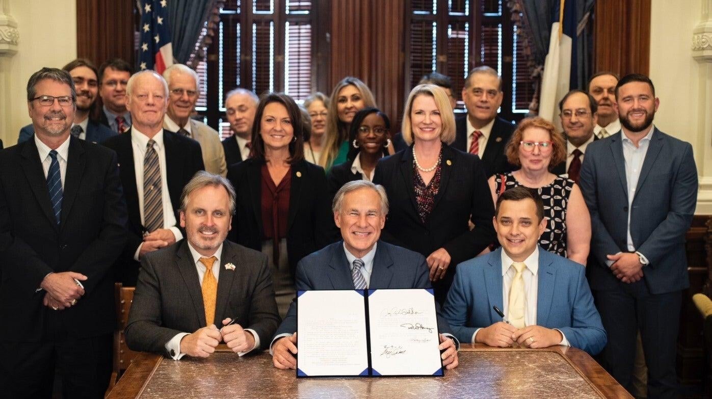 Texas Governor Greg Abbott signs H.B. 20 into law, which aims to protect Texans from “Wrongful Social Media Censorship” on September 9, 2021.