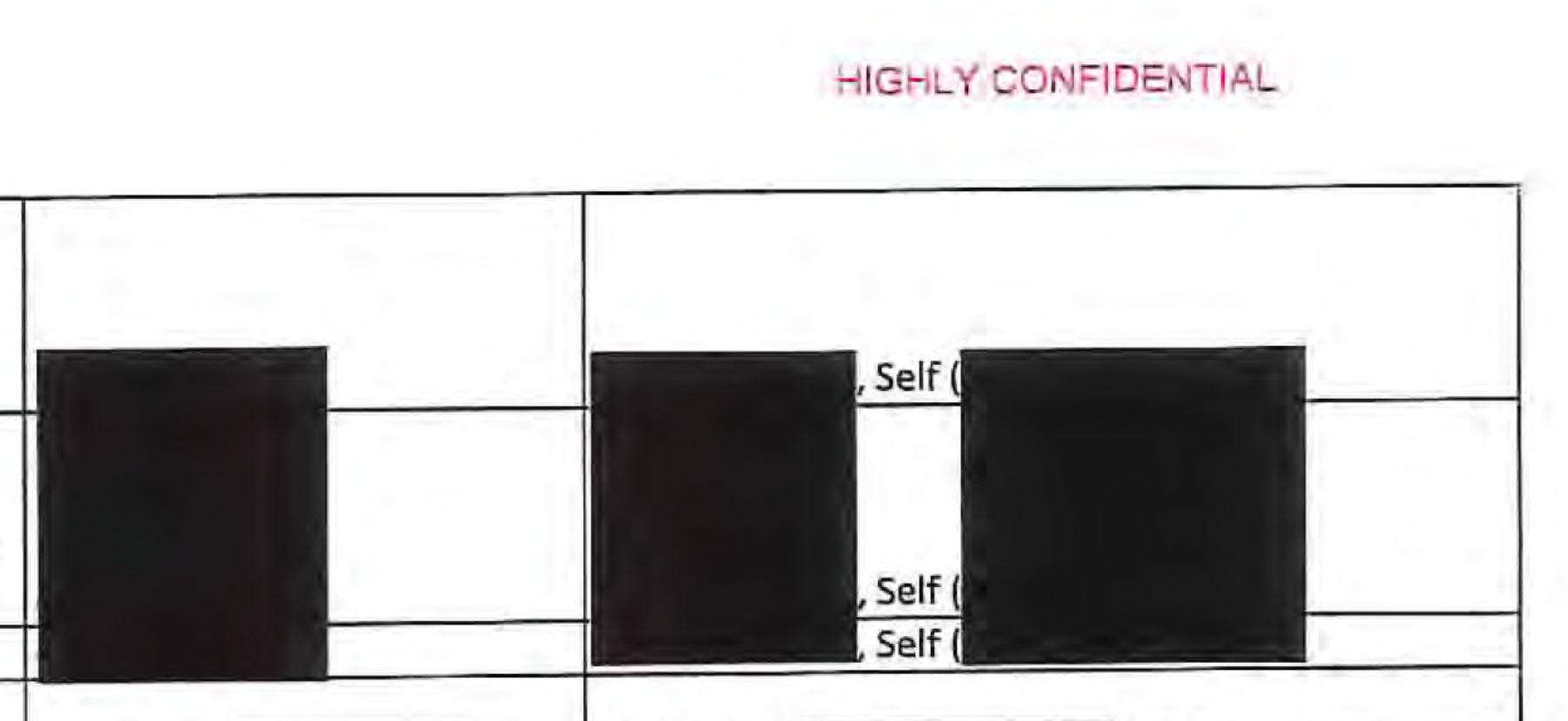 The name of an unknown person communicating with Elon Musk, identified as “self” in court filings.