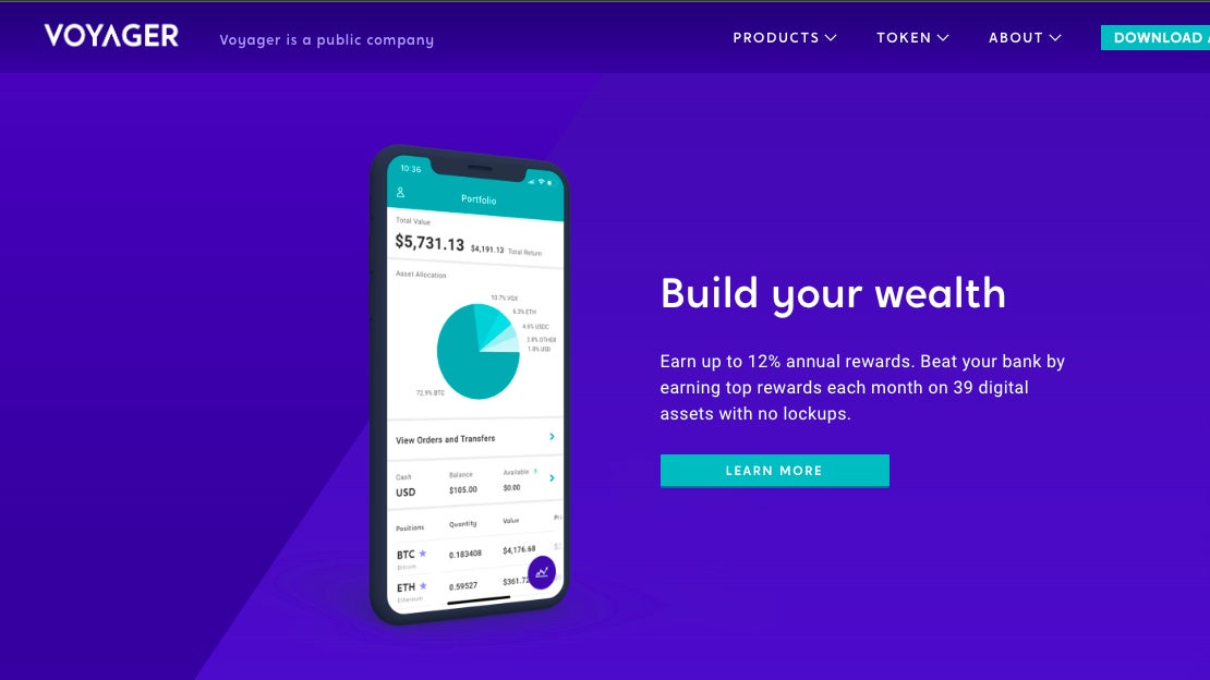 Screenshot: Voyager Digital