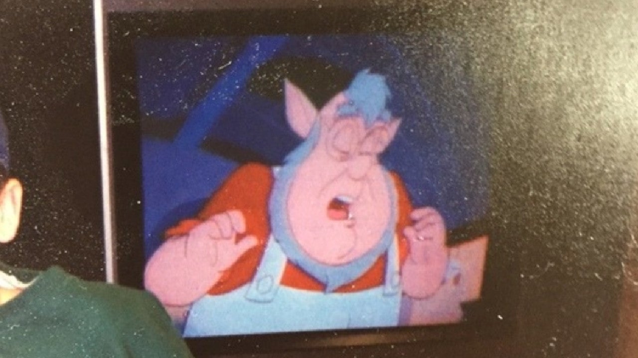 The mystery image that appeared in the background of a family photo from 1991 or 1992.