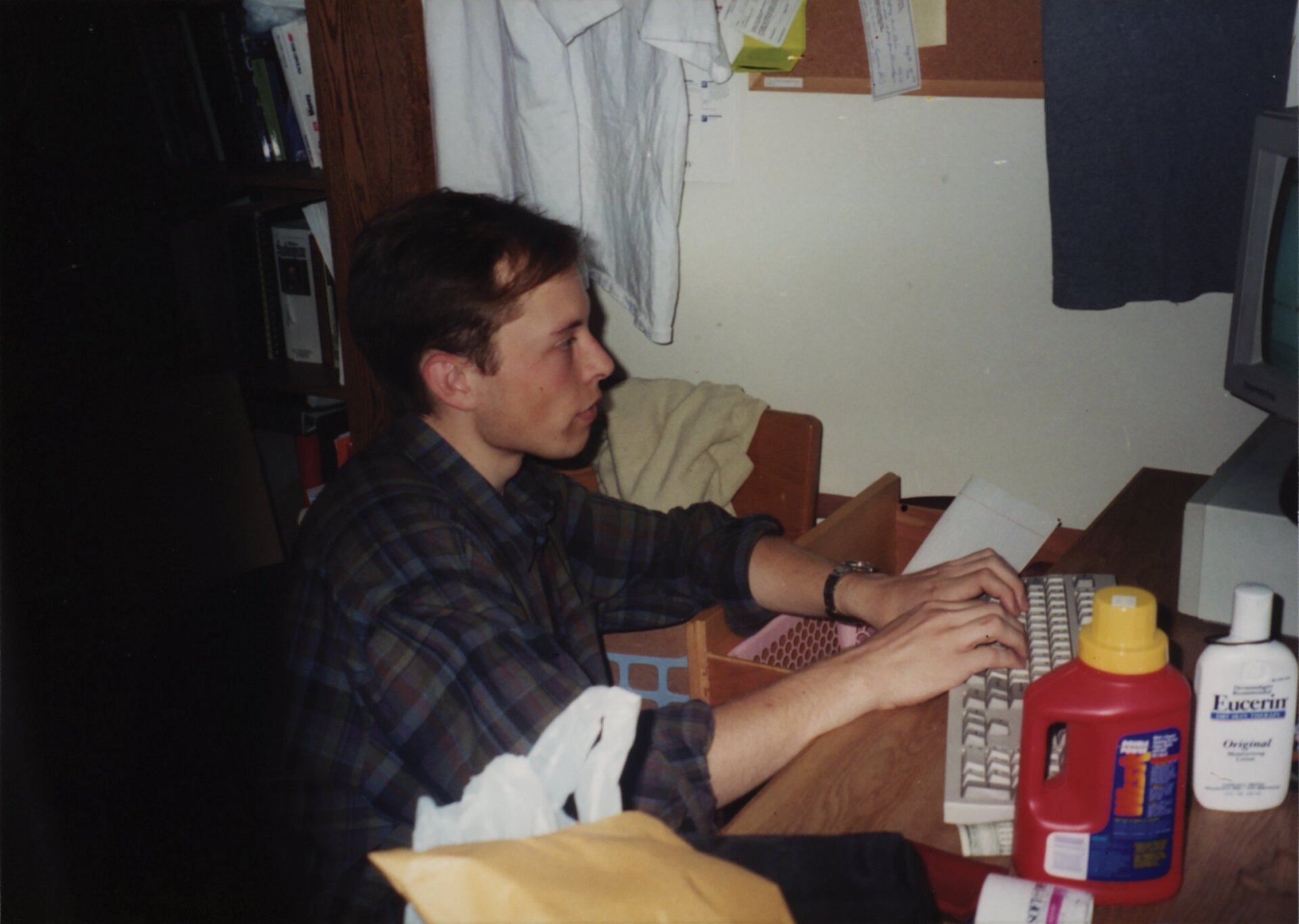 This photo of Elon Musk in his college days is currently the most popular among the many that an ex-girlfriend is auctioning off.