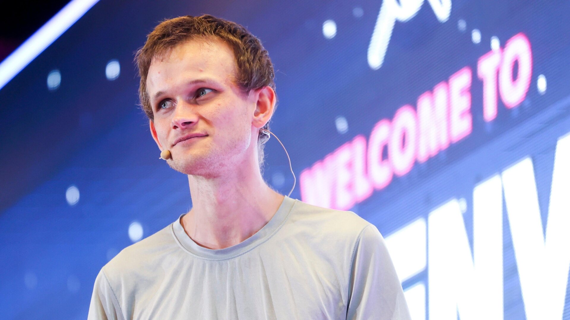 File photo of Ethereum co-founder Vitalik Buterin speaking at ETHDenver on February 18, 2022 in Denver, Colorado.