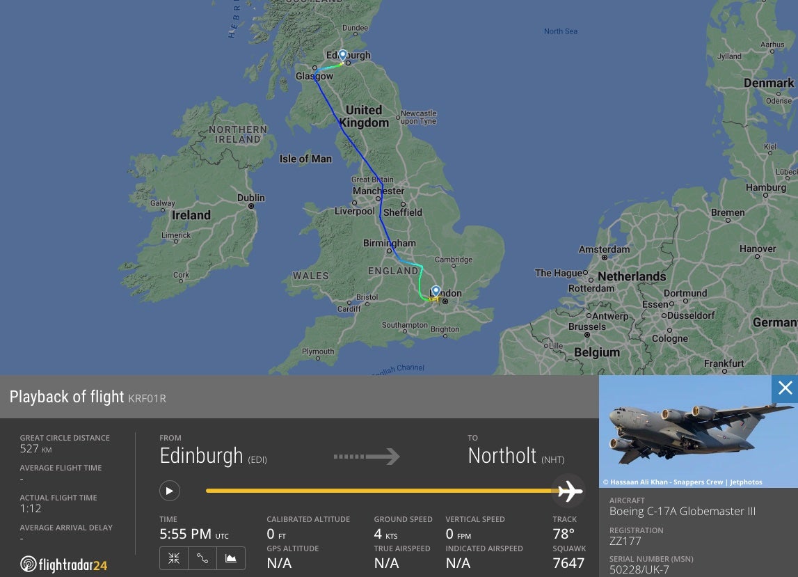 Millions of people tried to track the late Queen’s final flight on global tracker Flightradar24.