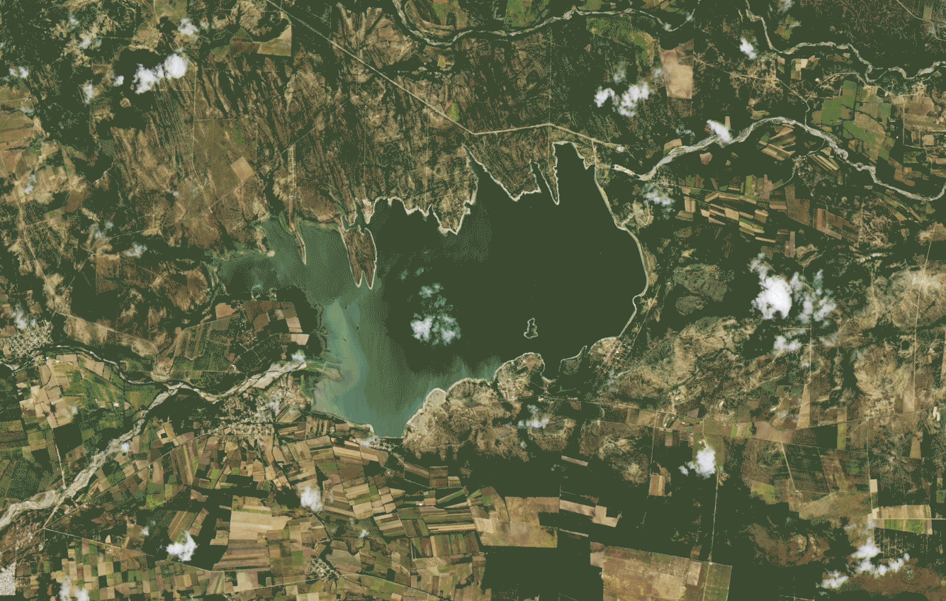 The Cerro Prieto reservoir in northern Mexico, July 2015 vs July 2022