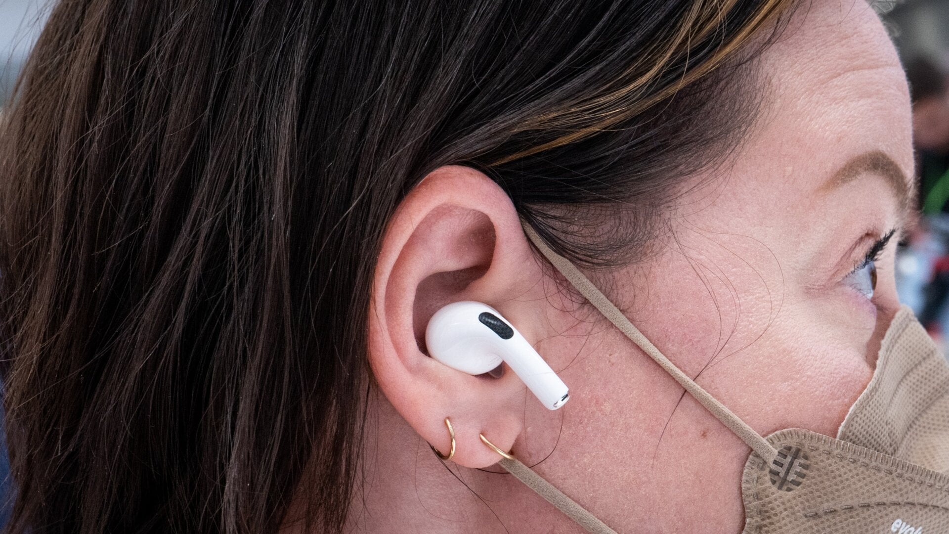 The new AirPods Pro were surprisingly comfortable in my ear. 