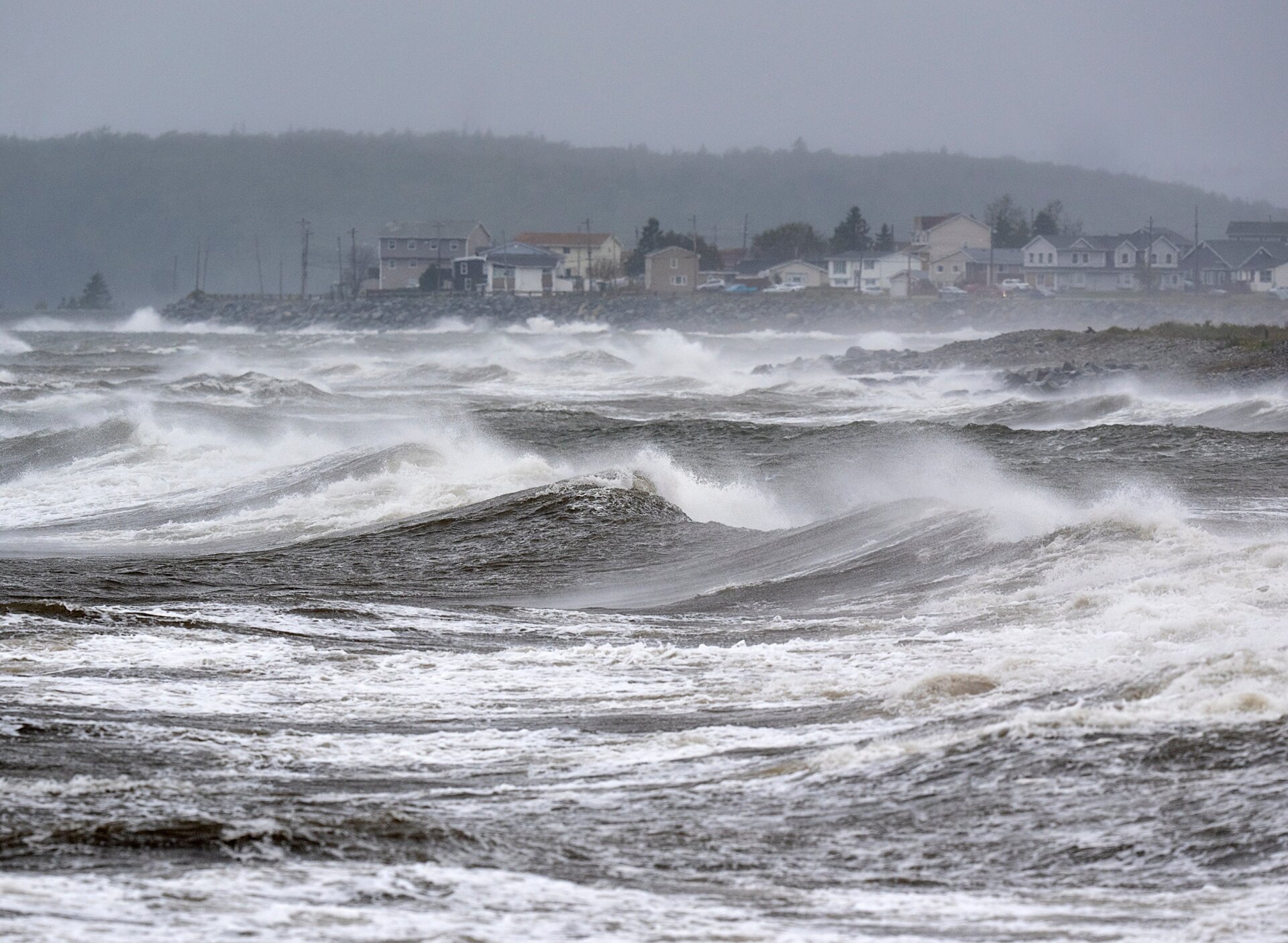 Waves off the coast of Eastern Passage, Nova Scotia, on Saturday, September 24. 