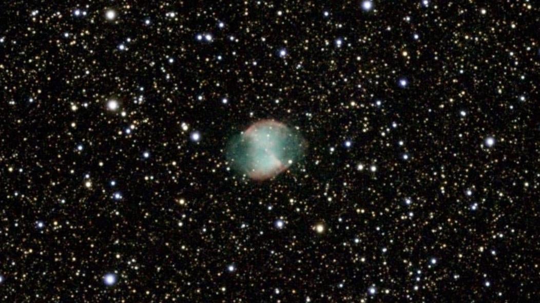 I did that! The Dumbbell Nebula, as imaged with Vespera.