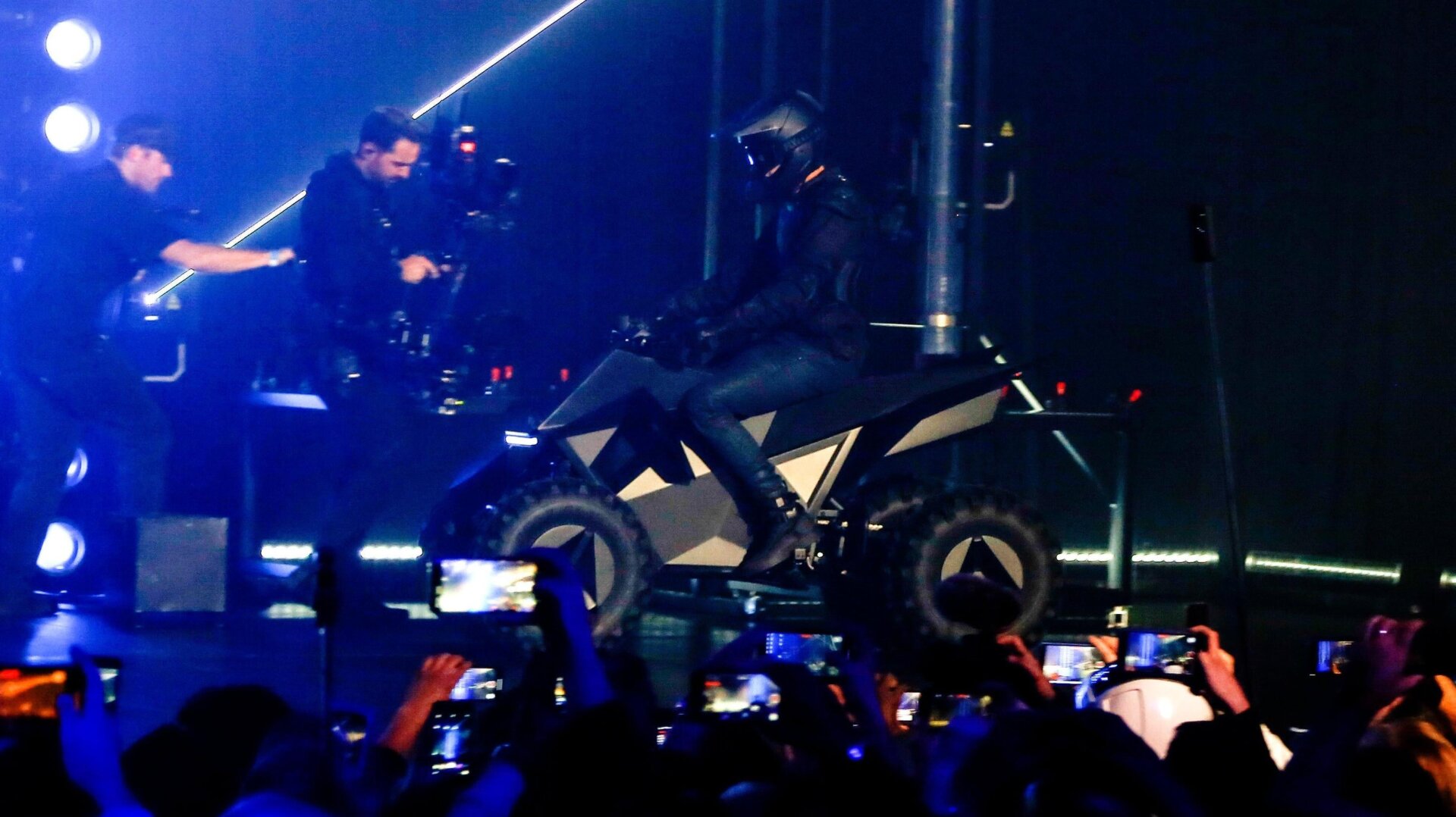 The Tesla Cybertruck and ATV were unveiled at Tesla’s design studio in 2019.