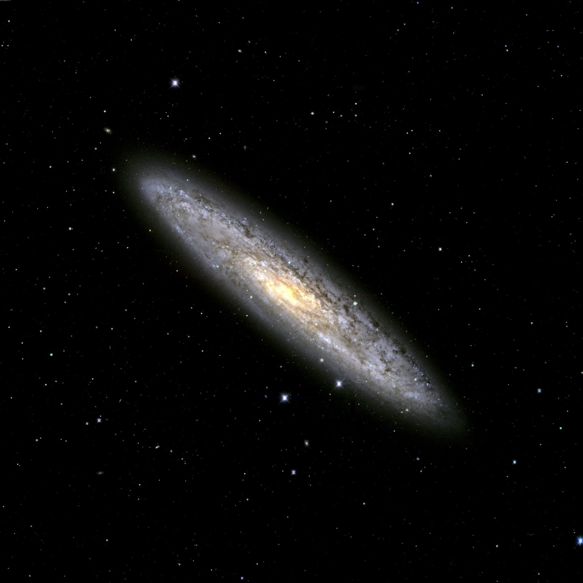 The spiral Sculptor Galaxy.