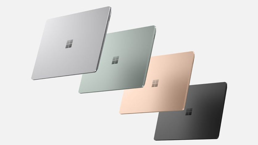 The Microsoft Surface Laptop 5's various colorways. 