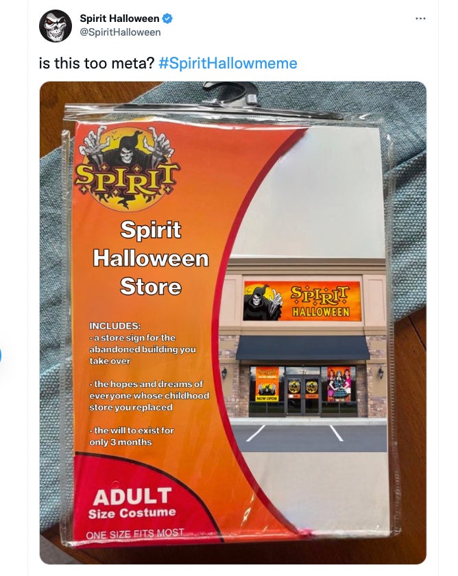 Screenshot: @SpiritHalloween / Twitter / Gizmodo