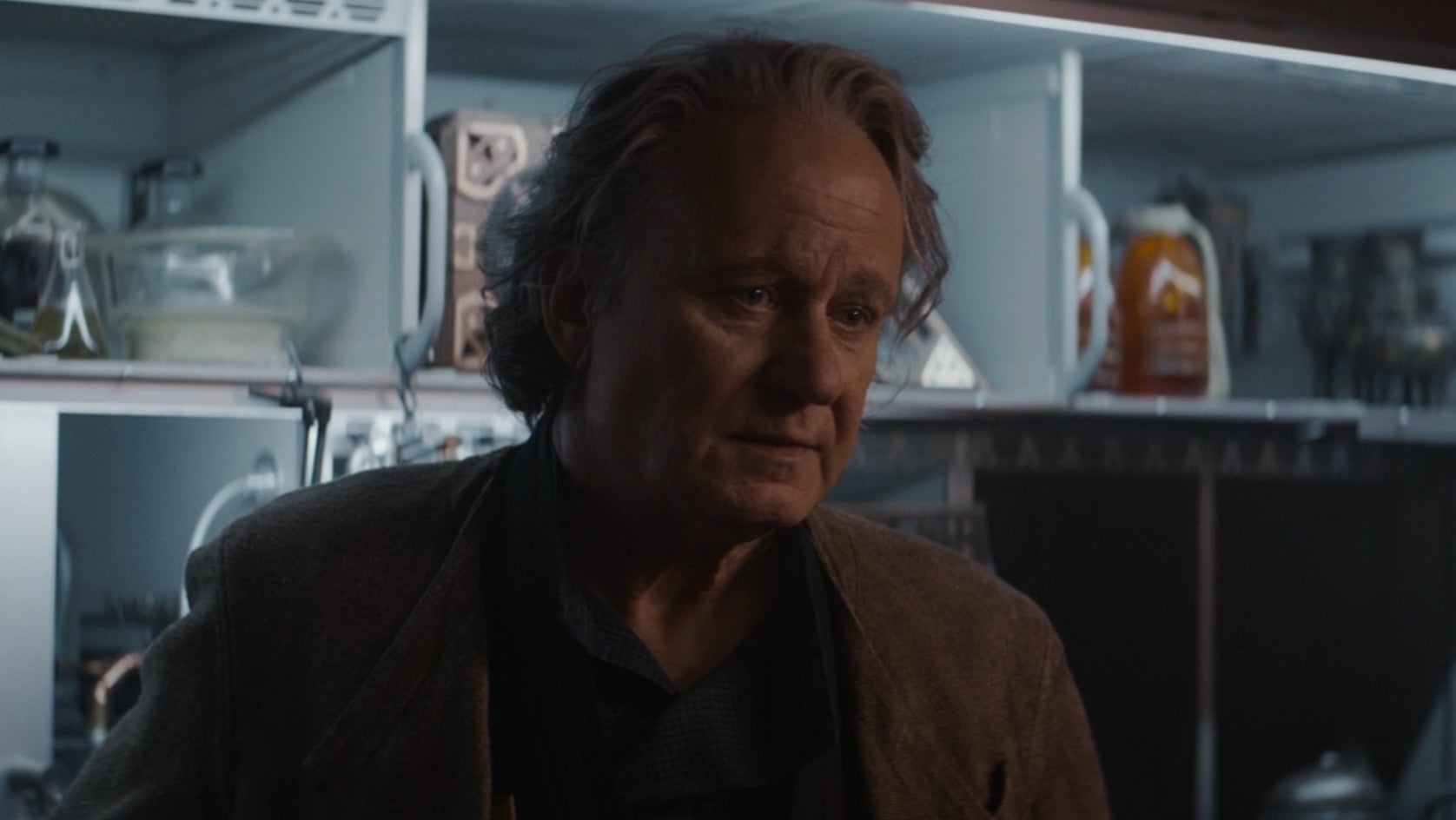 Top right shelf: Indiana Jones relics. 