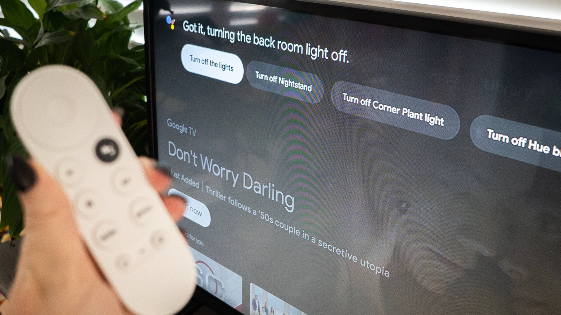 The Assistant on Google TV is helpful, but the HD version does take a second before returning to playback. 