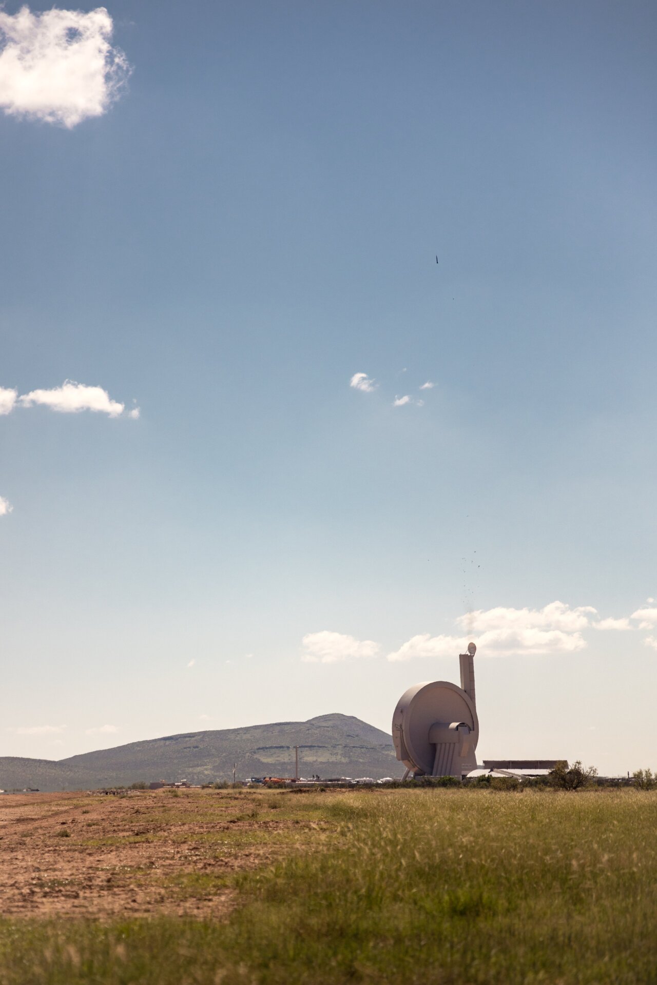 A view of the Test Launch Vehicle as it’s shot out of the A-33 Suborbital Accelerator.
