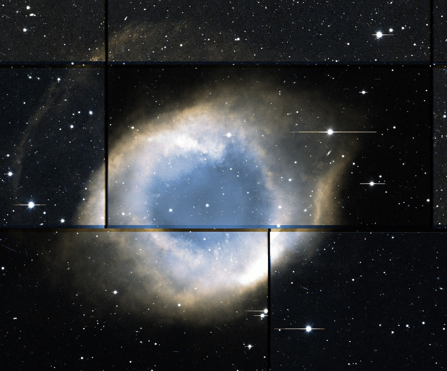 The Helix Nebula, as seen by several CCDs.