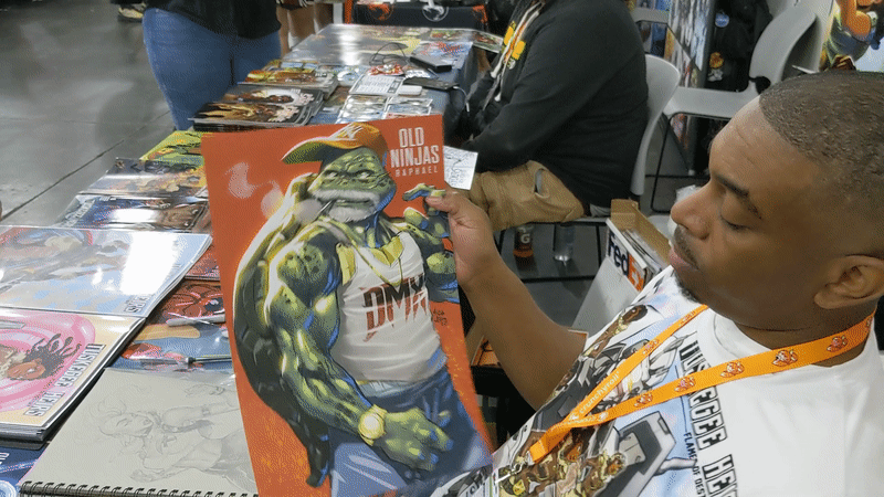 Marcus Williams discusses his influences on his comic-style artwork.