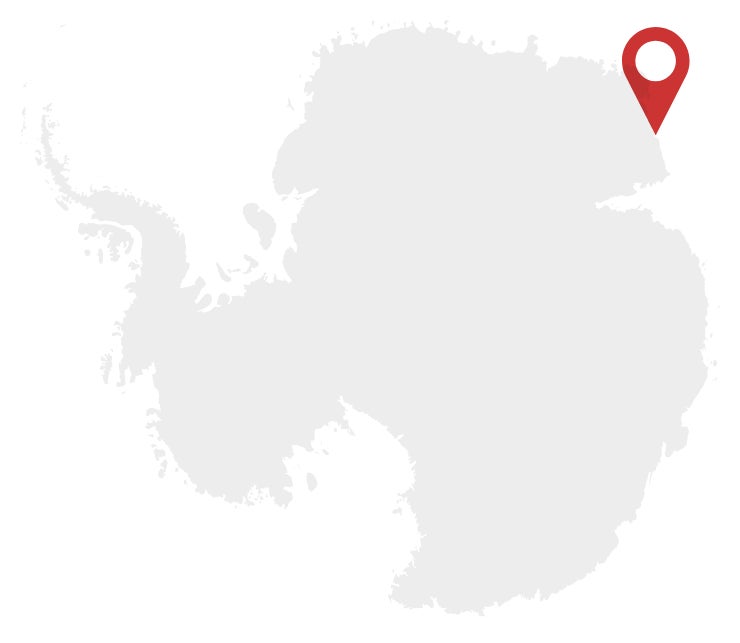The location of Mawson research station.