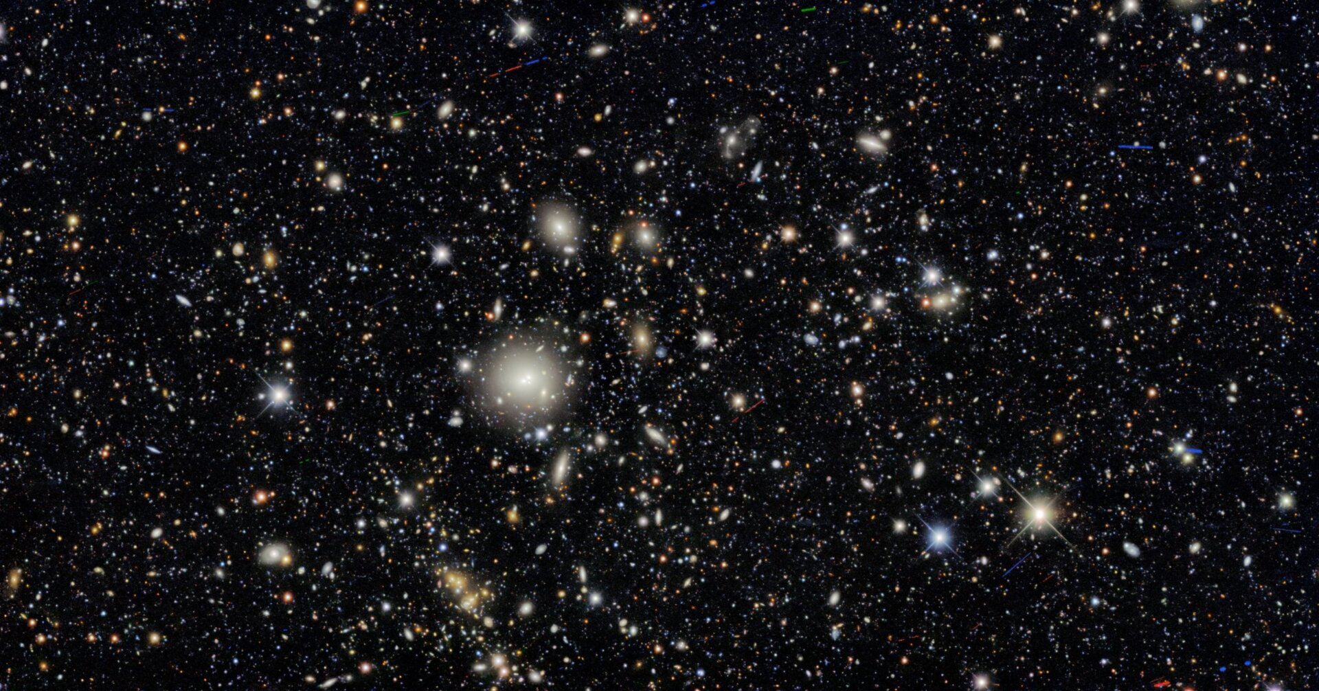 Nearly every light source in this deep field image is a galaxy. 