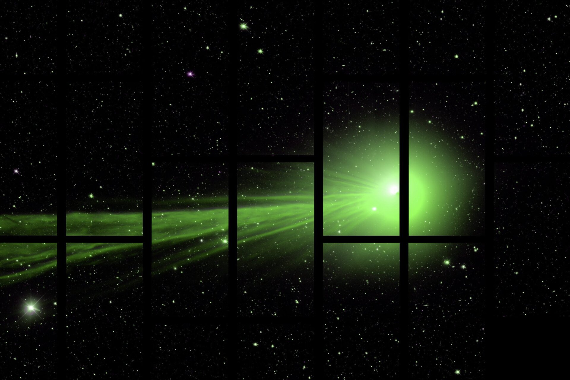 The Comet Lovejoy, as seen by several CCDs.