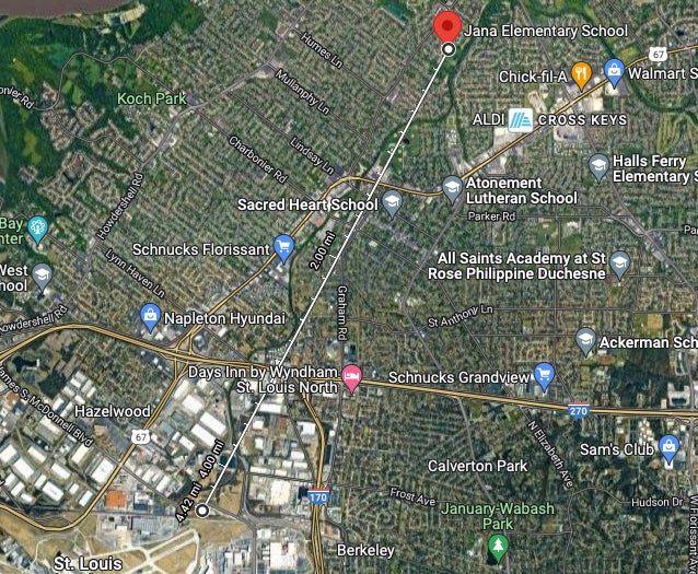 The school sits about four and a half miles away from a former nuclear waste dump site near the St. Louis airport. Coldwater creek has carried the contamination downstream and spread the radioactivity out into the community.