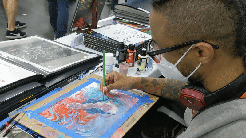 Marco Rudy brush-dips in and out of his acrylics as he reflects on work with big comic publishers and now creating his own independent work.