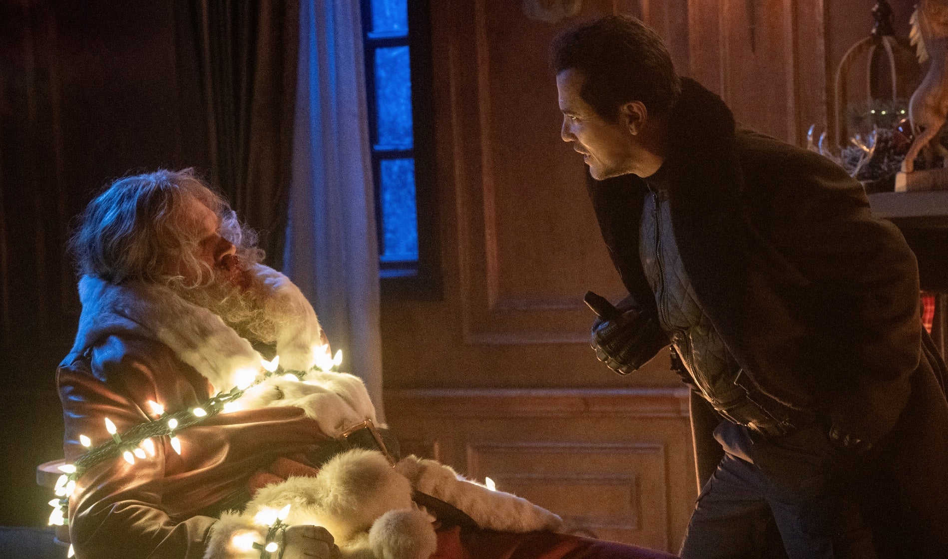 Harbour and the film’s villain, played by John Leguizamo.