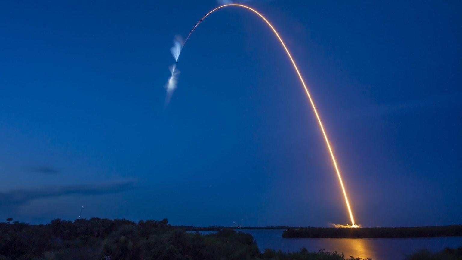 A Falcon 9 rocket carrying the Dragon Capsule to the ISS on July 14 for the 25th commercial resupply mission.