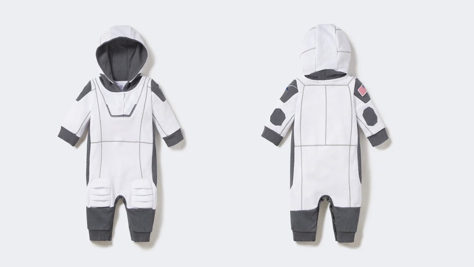 SpaceX Spacesuit onesie for infants and toddlers.