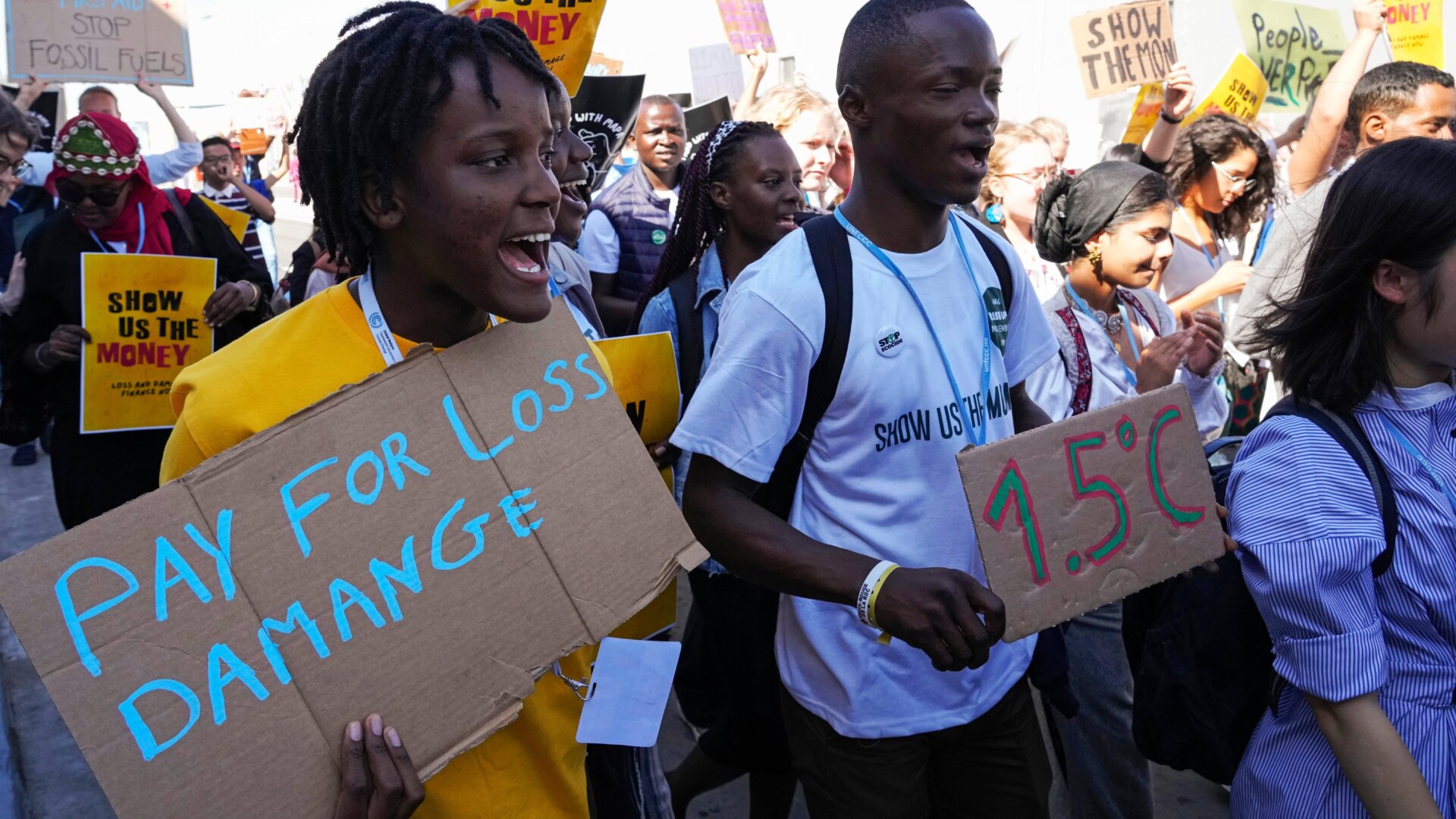Ugandan activist Vanessa Nakate at a protest at COP27 in Sharm el-Sheikh, Egypt on November 11, 2022.