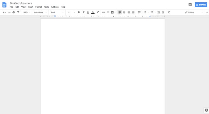 Screenshot: Google Docs
