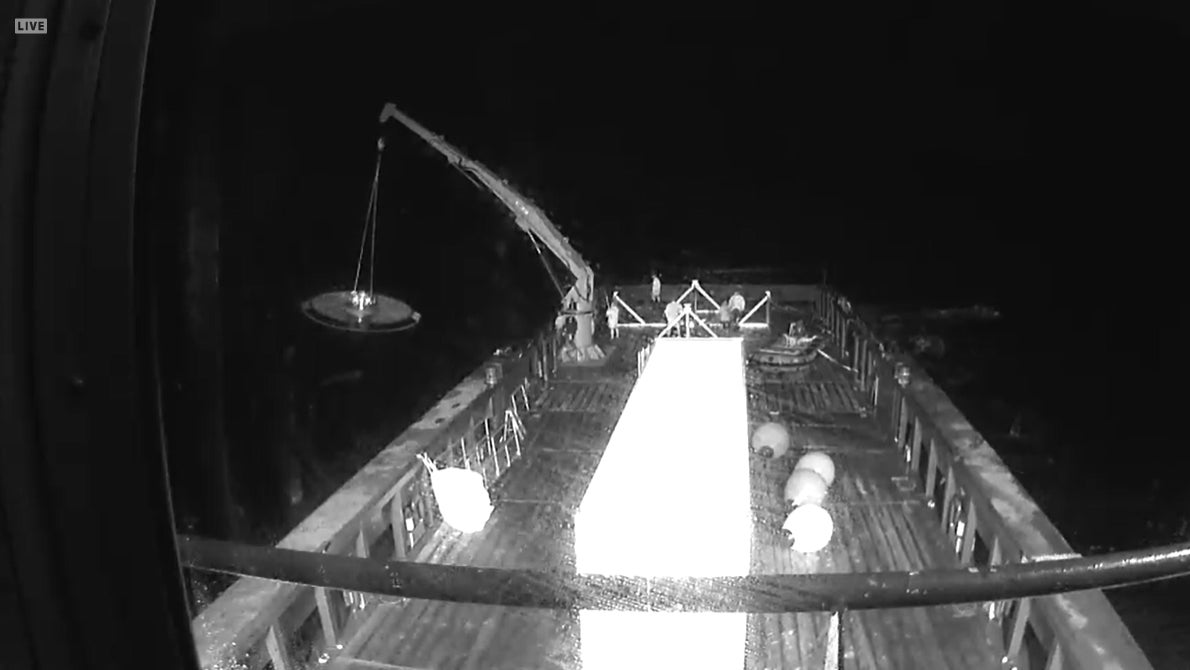 The LOFTID heat shield after its ocean recovery.