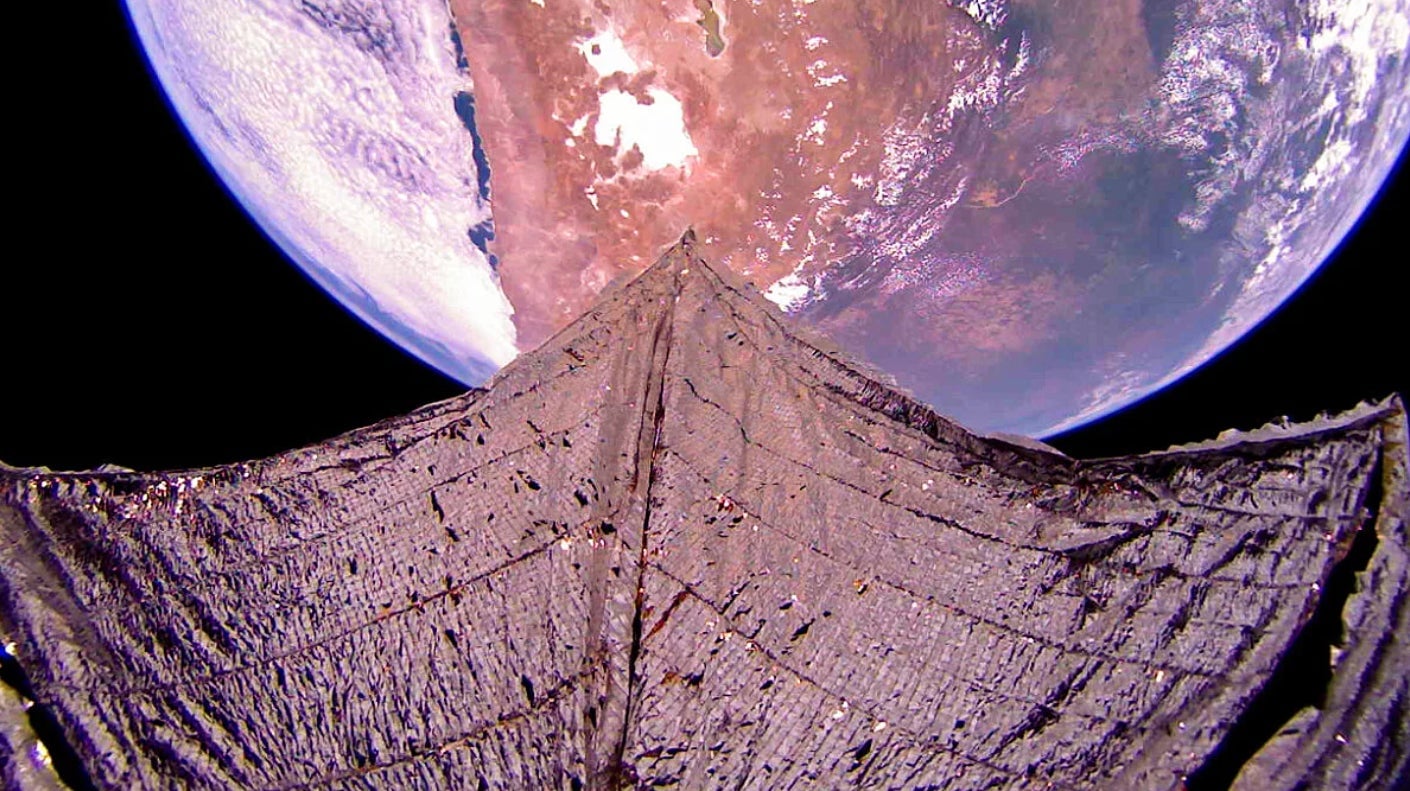 This was the final image taken by LightSail 2 on October 24, 2022, showing the central portion of South America below.
