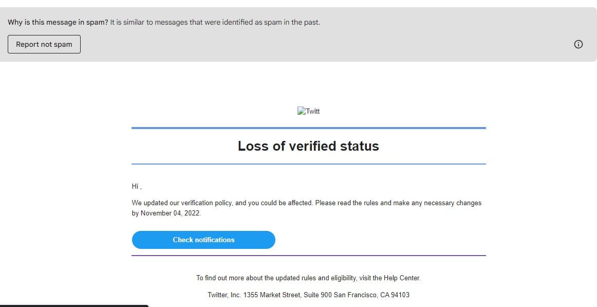 An example of one of the less convincing phishing emails found in a Gizmodo staff member’s inbox.