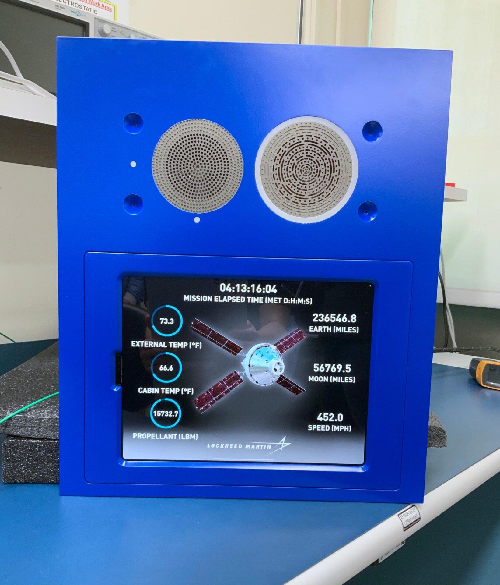 The Callisto system prior to installation inside Orion. 