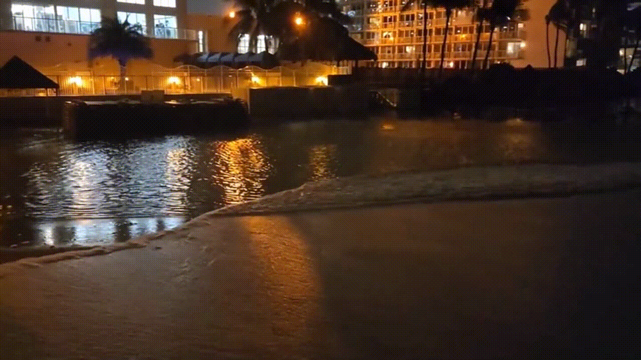 High tides preceded Hurricane Nicole’s landfall in Sunny Isles Beach, where a storm surge raised the sea level by multiple feet.