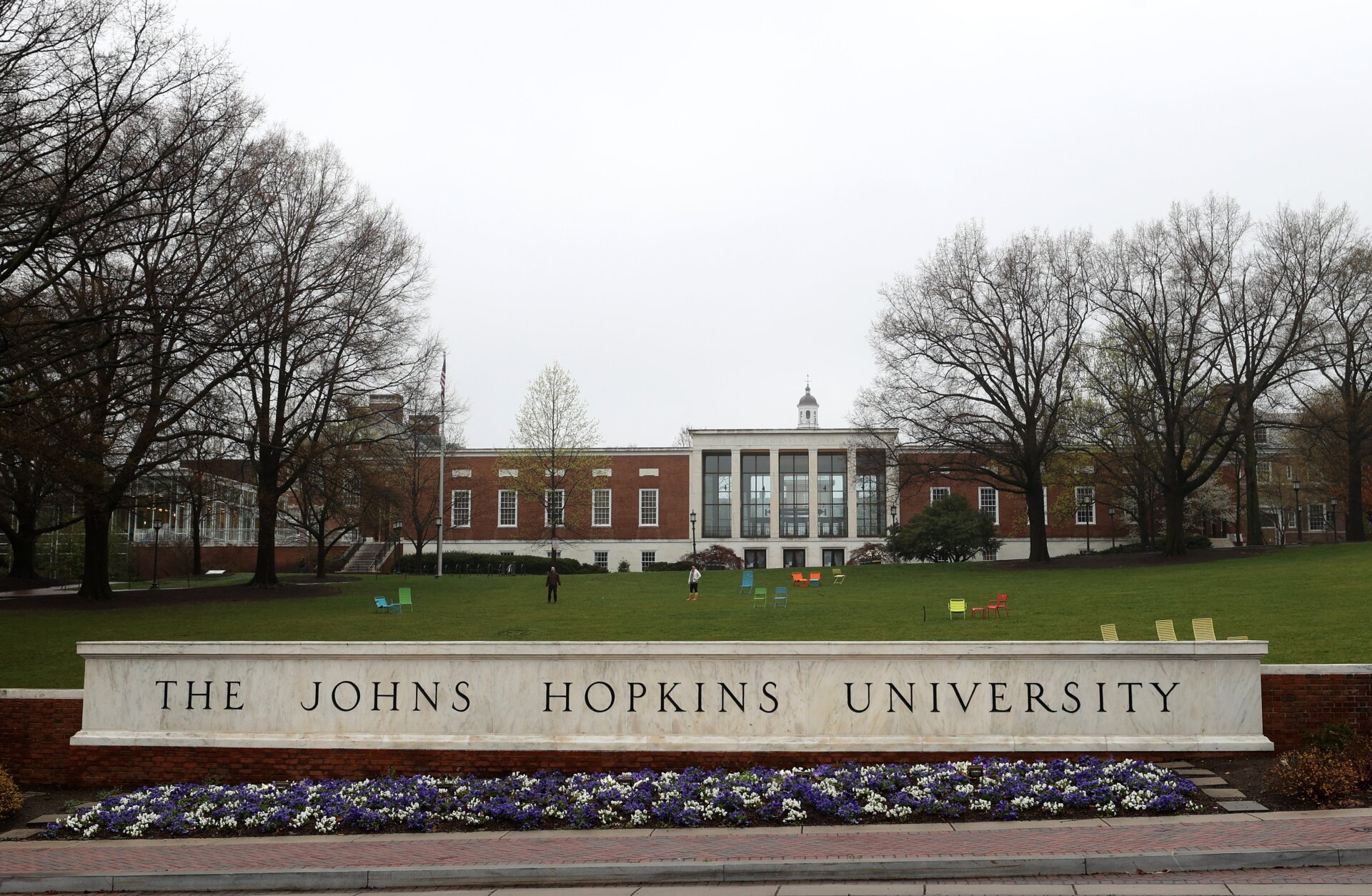 A quad at Johns Hopkins University in Baltimore.