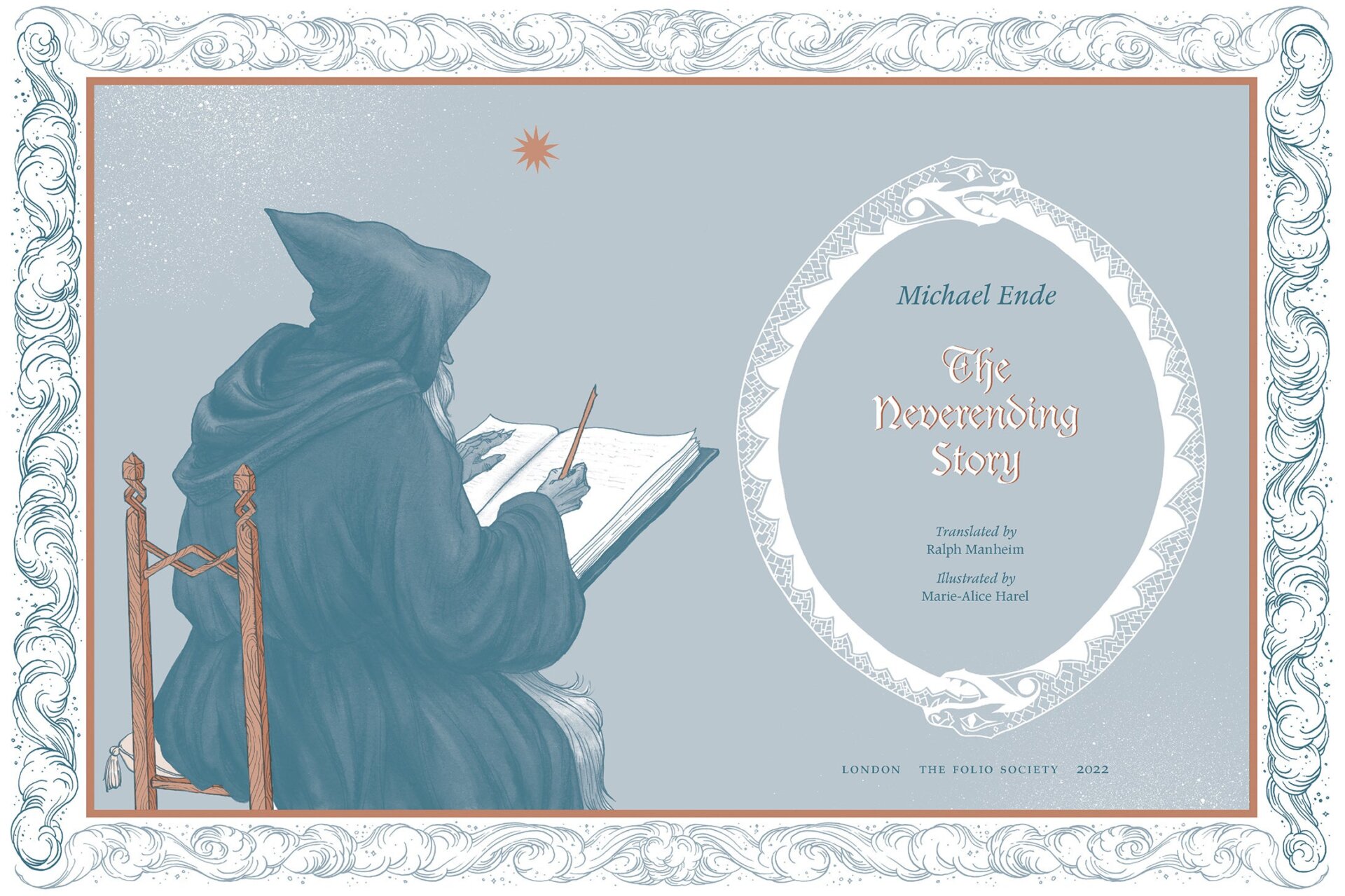 Image: Illustrations and cover design ©Marie-Alice Harel for The Folio Society’s edition of Michael Ende’s The Neverending Story.