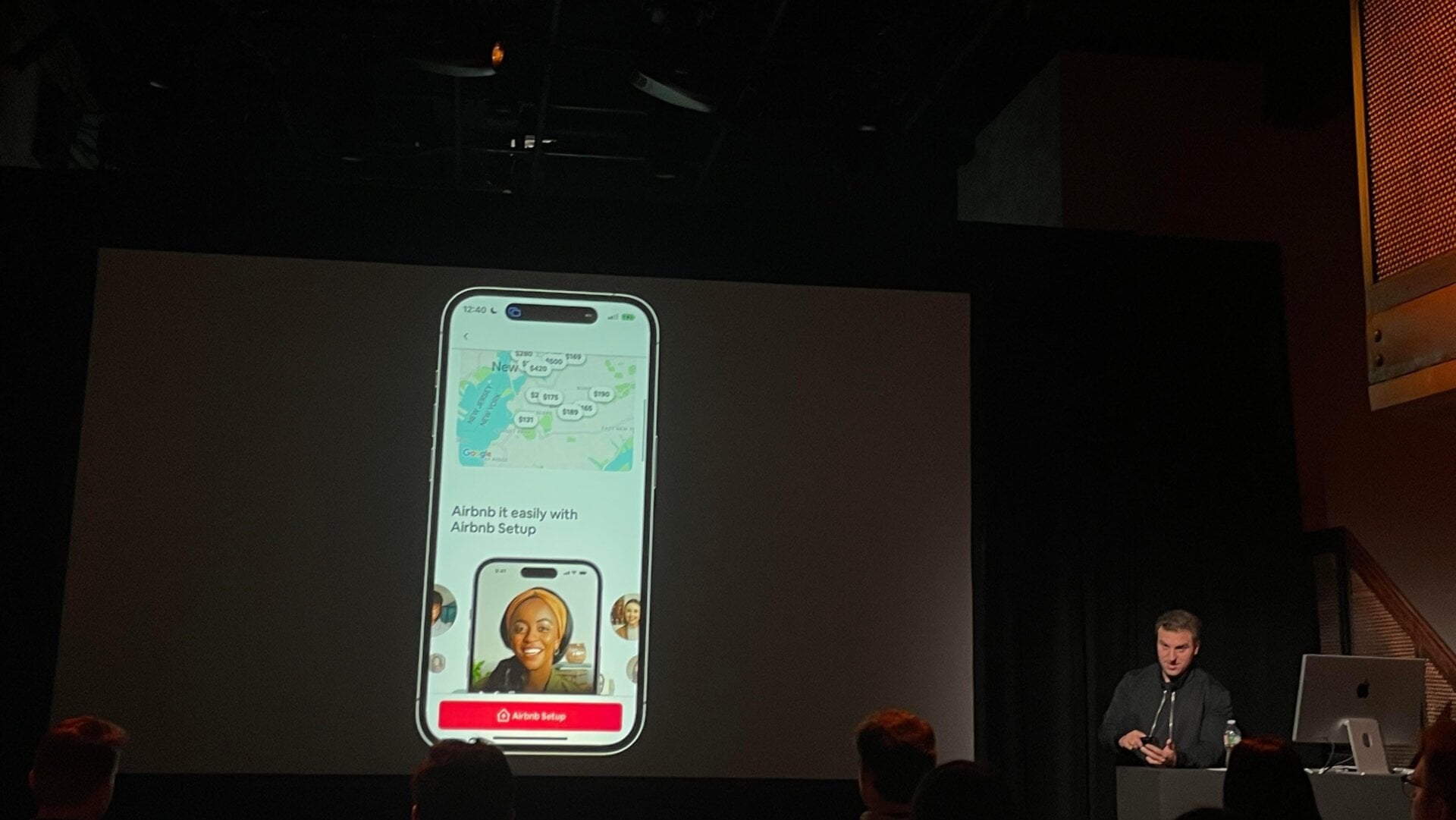 CEO Brian Chesky showing off Airbnb Setup tools.