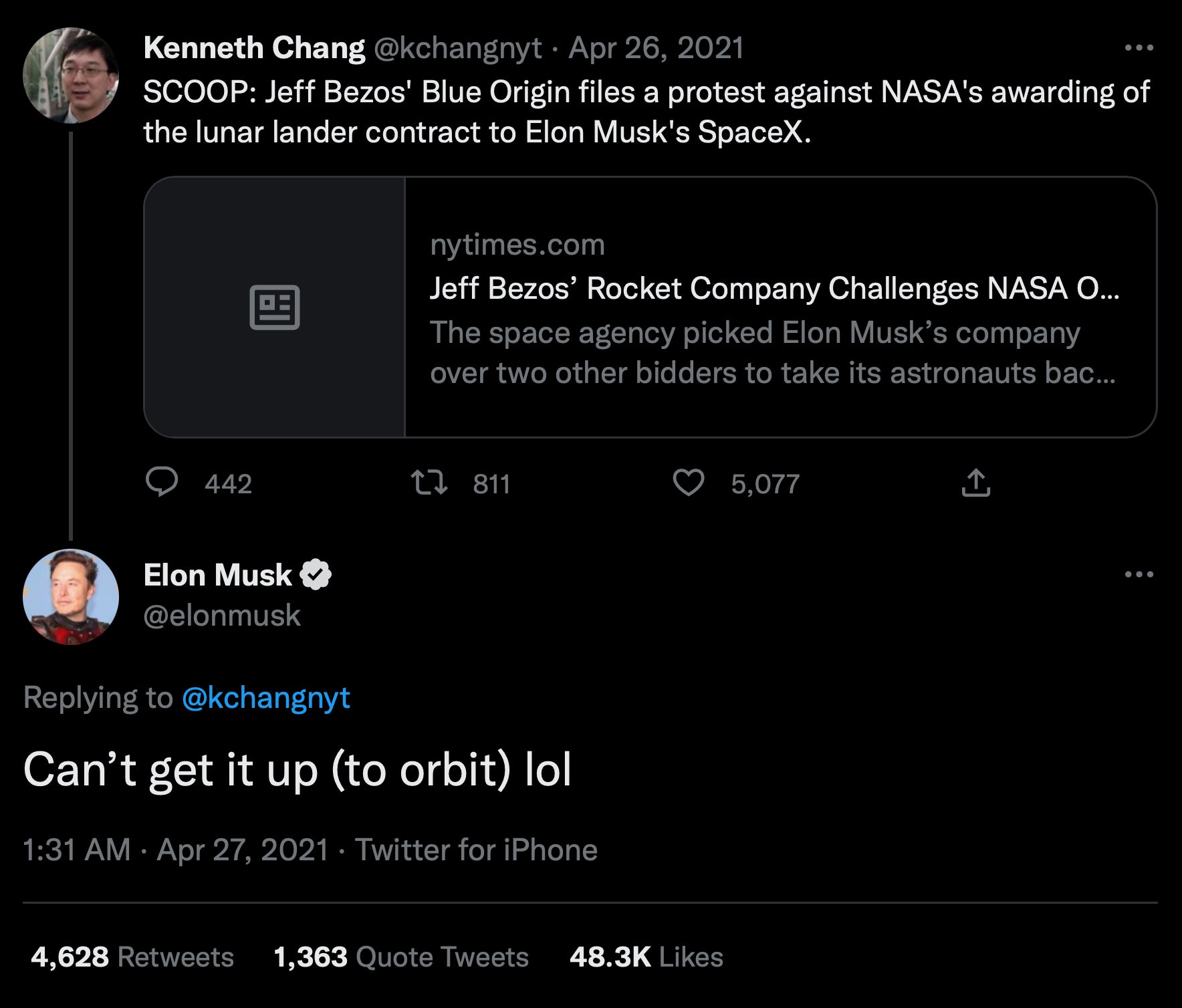 Screenshot: Jody Serrano / Gizmodo / @elonmusk