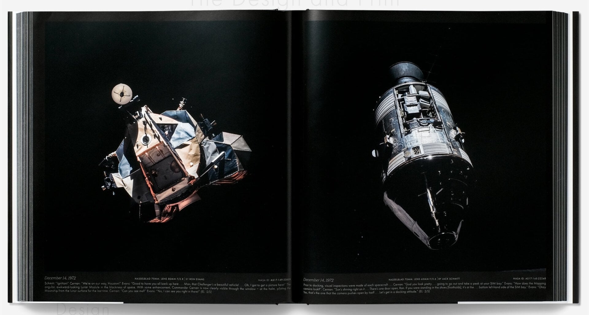 A view of two pages in the book. 