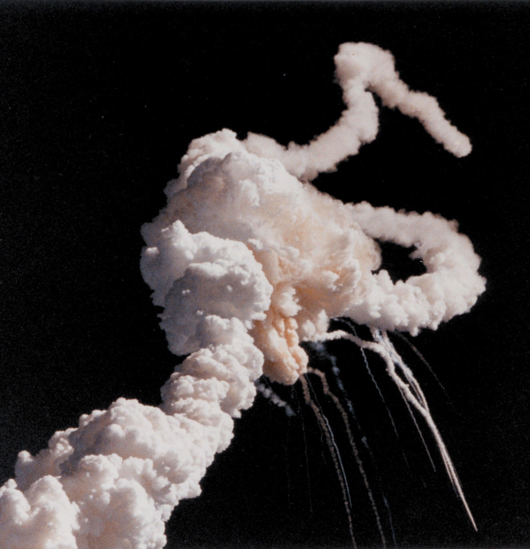 The Challenger explosion.