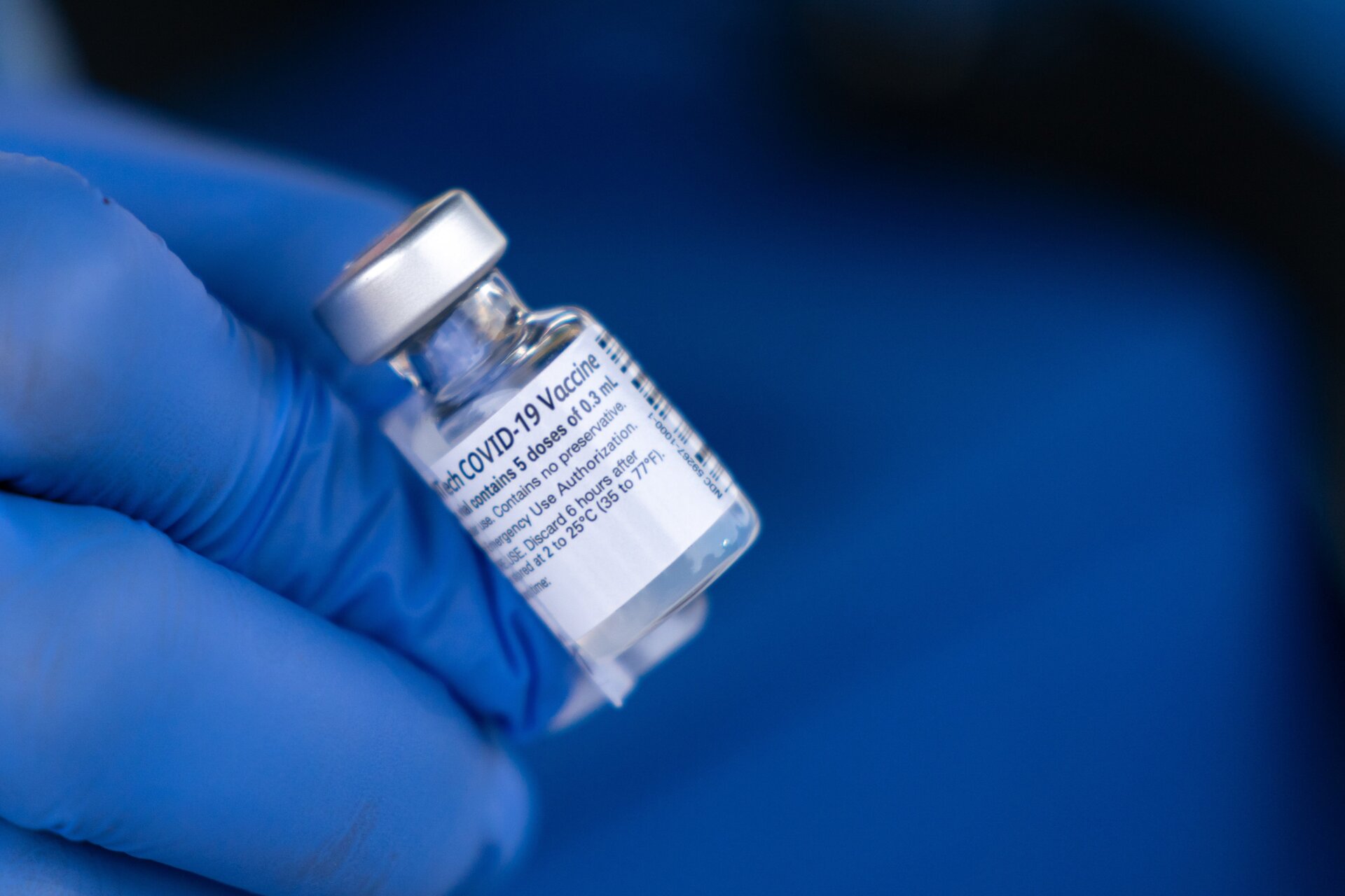 A vial of the Pfizer/BioNTech vaccine